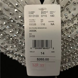 Beautiful rhinestone Black formal dress BNWT